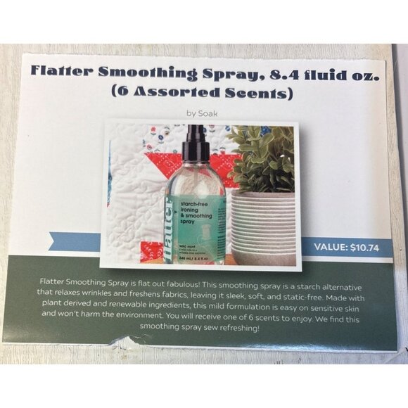 Flatter Smoothing Spray Wild Mint Clover Wonder Pins Block Pattern Olaf Rotary - Picture 2 of 8